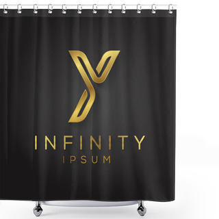 Personality  Elegant Alphabet Letter Logo Shower Curtains