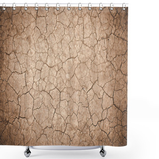 Personality  Cracked Dirt Background Shower Curtains