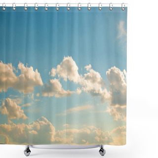 Personality  Clouds On A Clear Day Shower Curtains
