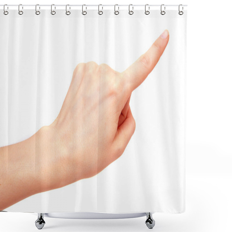 Personality  Pointing Finger (showing) Shower Curtains
