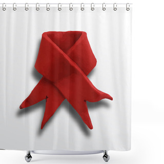 Personality  Ribbon Red Shower Curtains