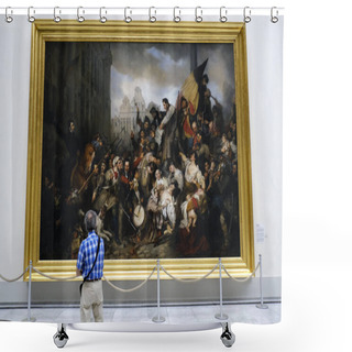 Personality  Visitors Take A Tour At The Royal Museums Of Fine Arts Of Belgium In Brussels On June 1st, 2019. Shower Curtains