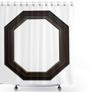 Personality  Vintage Hexagon Picture Frame Shower Curtains