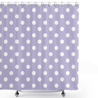 Personality  Polka Dots On Light Violet Background Retro Seamless Vector Pattern Shower Curtains