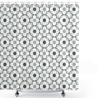 Personality  Tangled Modern Pattern, Based On Traditional Oriental Arabic Geometric Repeat Patterns. Seamless Vector Background. Plain Neutral Natural Colors - Easy To Recolor. Shower Curtains