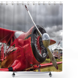 Personality  The Red Rockette At Goodwood Revival Shower Curtains