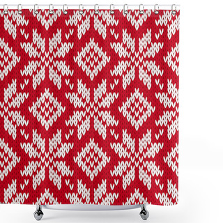 Personality  Nordic Knitted Seamless Pattern Shower Curtains