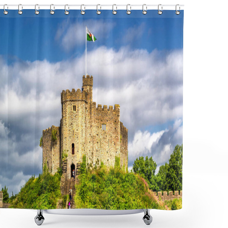 Personality  Medieval Castle In Cardiff, Wales Shower Curtains
