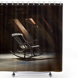 Personality  Old Rocking Chair Shower Curtains