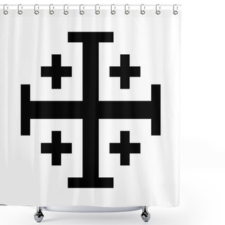 Personality  Jerusalem Cross Shower Curtains