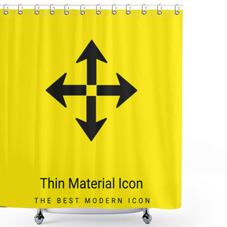 Personality  Arrow Spread Symbol Minimal Bright Yellow Material Icon Shower Curtains