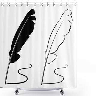 Personality  Feathers Shower Curtains