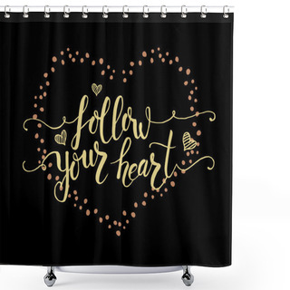 Personality  Card For Valentine Day Shower Curtains