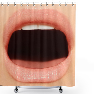 Personality  Open Mouth Shower Curtains