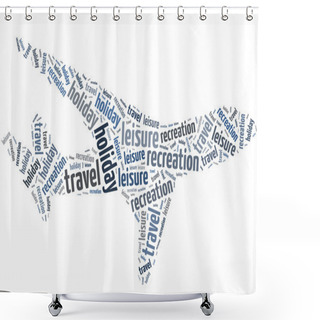 Personality  Airplane Of Words Shower Curtains