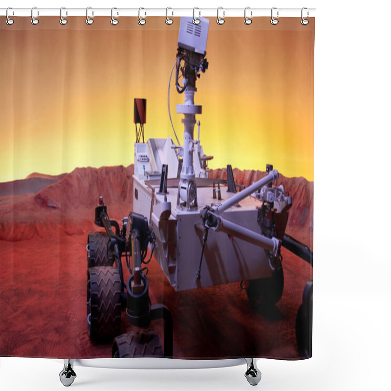 Personality  Rover on Mars shower curtains