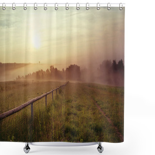 Personality  Majestic Sunset In The Mountains Landscape Shower Curtains