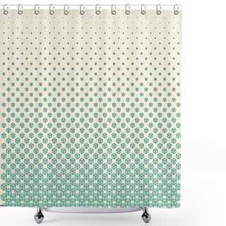 Personality  Green Cubes In Perspective Rows Shower Curtains