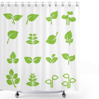 Personality  Leaf Icon Shower Curtains