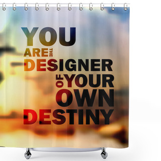Personality  Quote Typographical Background, Vector Design. Shower Curtains