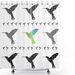 Personality  Hummingbird (colibri) Silhouettes Shower Curtains
