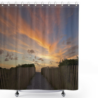 Personality  Path To Paradise Shower Curtains