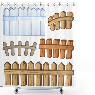 Personality  Cartoon Fences Collection Shower Curtains