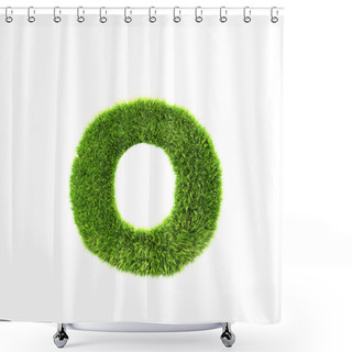 Personality  Grass Lower-case Letter - O Shower Curtains