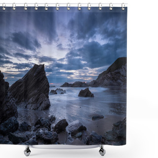 Personality  The Cornwall Coast At Night Shower Curtains