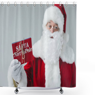 Personality  Santa Claus Holding Letters Shower Curtains