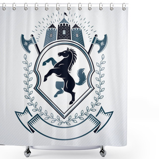 Personality  Heraldic Coat Of Arms Logos Shower Curtains