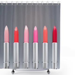 Personality  Set Of Fashionable Lipsticks Shower Curtains