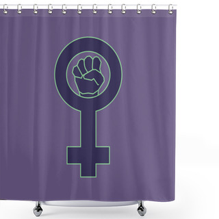 Personality  Violet Feminism Symbol Shower Curtains