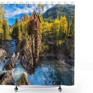 Personality  Autumn In Crystal Mill Colorado Landscape Shower Curtains