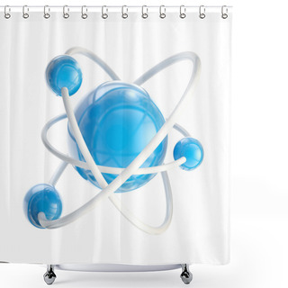 Personality  Atomic Structure Science Emblem Isolated Shower Curtains