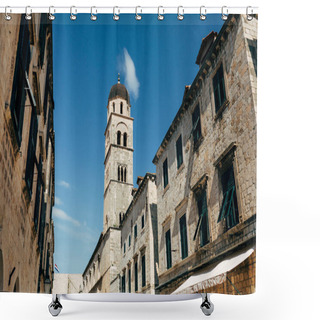 Personality  Low Angle View Of Historical Buildings And Clear Blue Sky In Dubrovnik, Croatia Shower Curtains