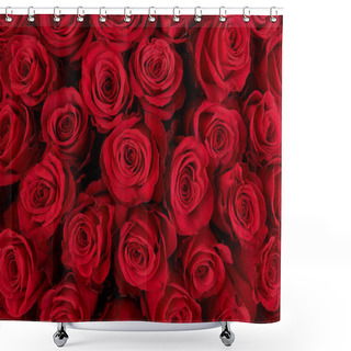 Personality  Natural Red Roses Background Shower Curtains