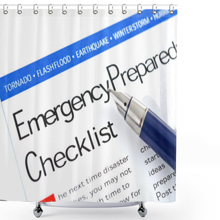 Personality  Emergency Preparedness Checklist Shower Curtains