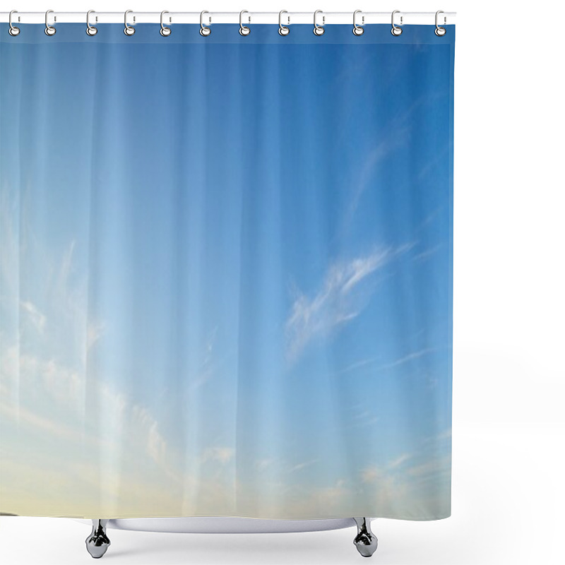 Personality  Blue Sky. Shower Curtains