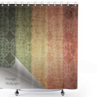 Personality  Vector Vintage Striped Background Shower Curtains