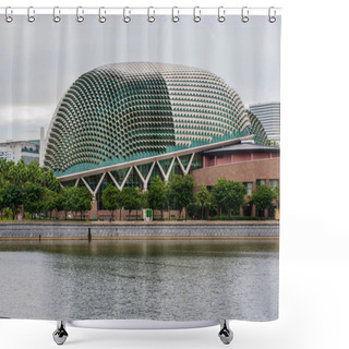 Personality  The Esplanade Theaters On The Marina Bay In Singapore Shower Curtains