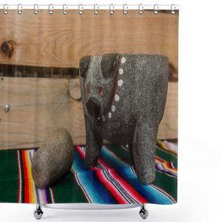 Personality  Typical Mexican Tools For Preparing Sauce Shower Curtains