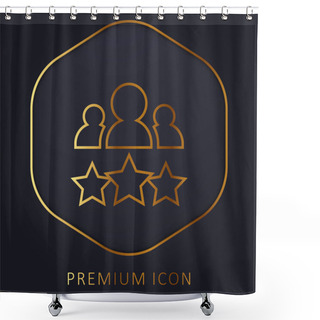 Personality  Best Employee Golden Line Premium Logo Or Icon Shower Curtains