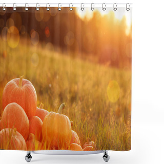 Personality  Pumpkins Outdoor Shower Curtains