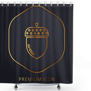 Personality  Acorn Golden Line Premium Logo Or Icon Shower Curtains