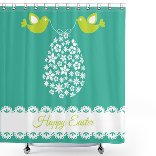 Personality  Vector Easter Egg Card Shower Curtains