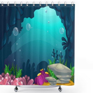 Personality  Under The Sea Background Vector Shower Curtains