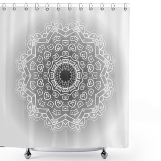 Personality  Oriental Mandala Motif What Is Karma? Shower Curtains