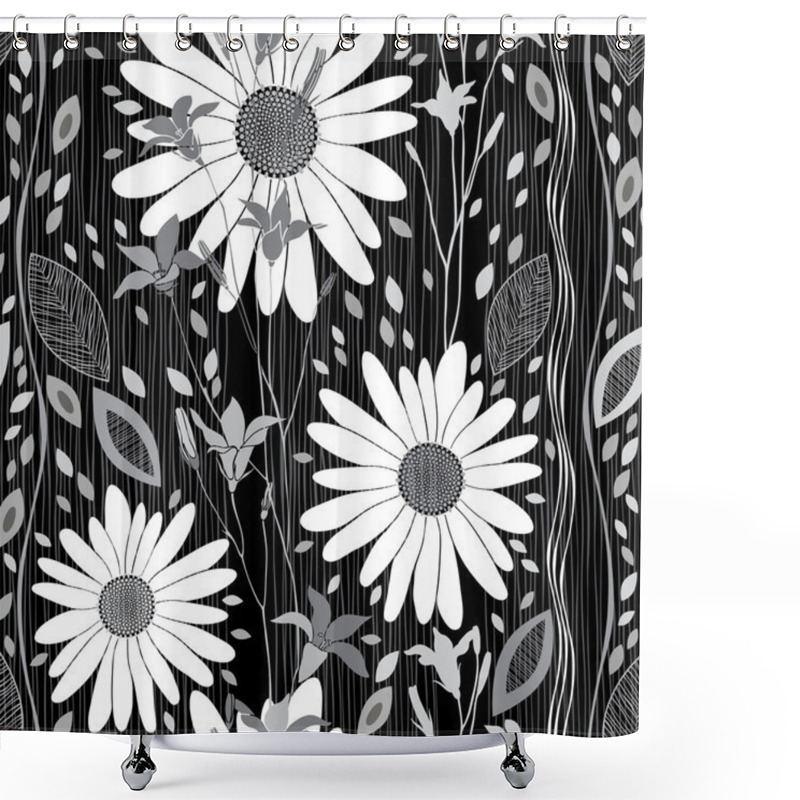 Personality  Pattern Of Abstract Flowers Shower Curtains