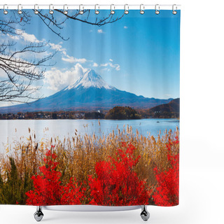 Personality  Mt. Fuji In Autumn Shower Curtains